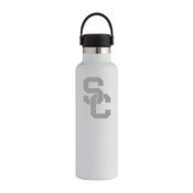 USC Trojans SC Hydro Flask Engraved 21oz Standard Mouth White